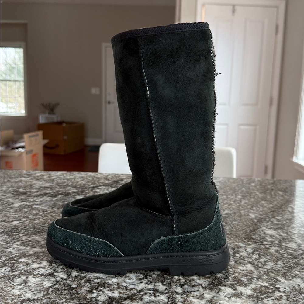 UGG Women's Black Ultra Tall Suede Boots Sz. 5